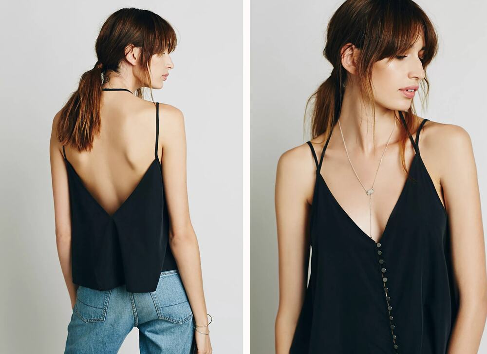 Free People button tank - medium